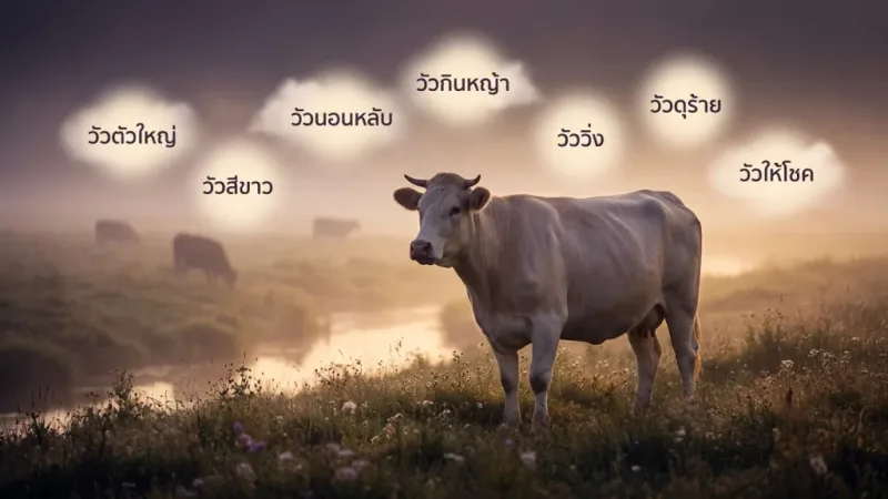 ภาพวัว / ควาย สื่อถึงบริบทในฝันเปลี่ยนความหมาย: ลักษณะท่าทางของวัวบอกอะไร? ในบทความ ฝันเห็นวัว: ส่องลางบอกเหตุ ทำนายฝันหมายถึงอะไร พร้อมเผยเลขนำโชคอะไรที่รออยู่!