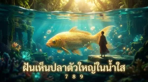 ฝันเห็นปลาตัวใหญ่ในน้ำใส ลางดีมีโชค พร้อมเลขนำโชค