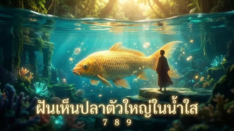 ฝันเห็นปลาตัวใหญ่ในน้ำใส