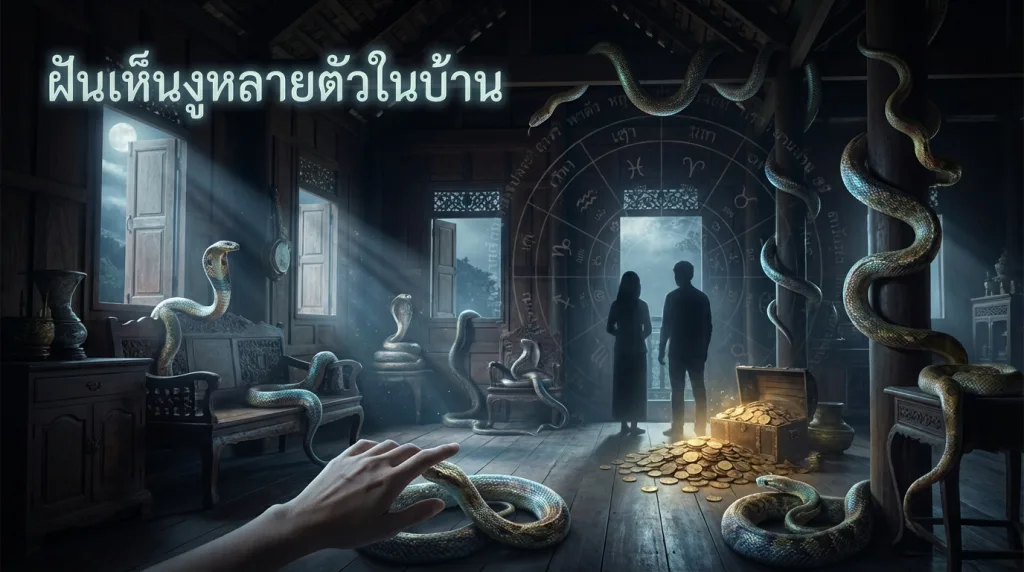 ฝันเห็นงูหลายตัวในบ้านหมายถึงอะไร จะได้คู่ ได้โชค หรือมีเรื่องให้ระวัง