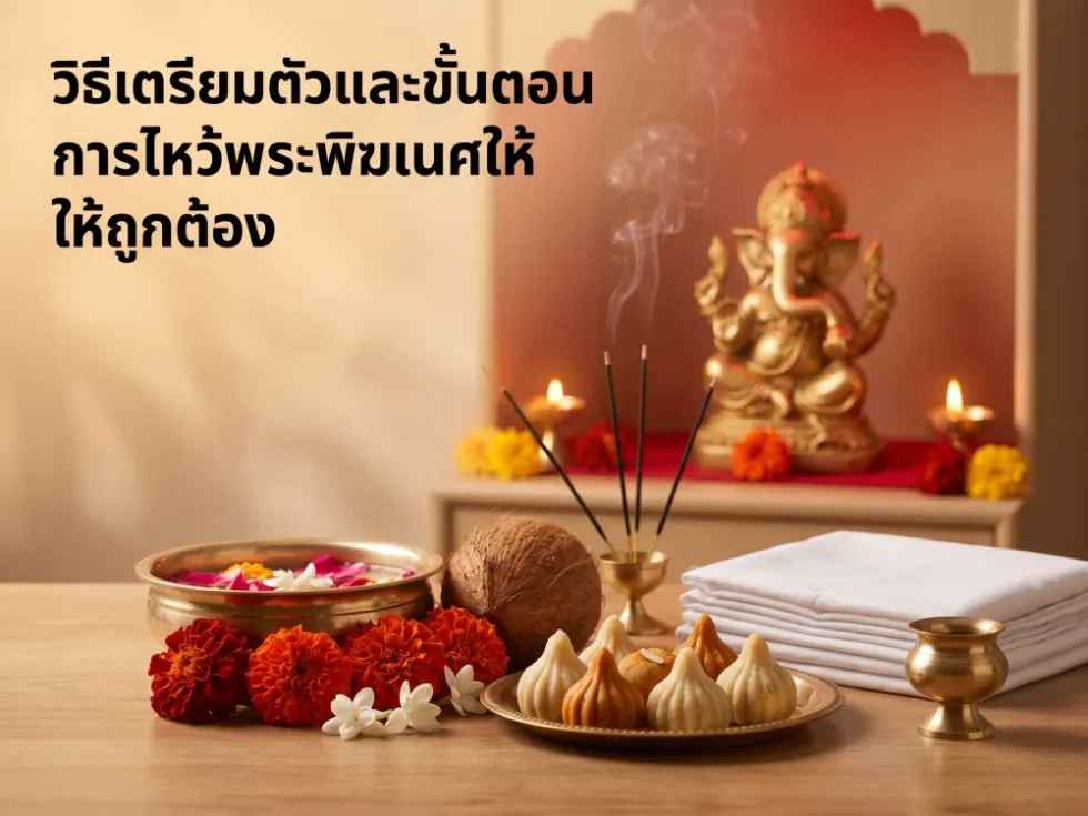 ภาพประกอบหัวข้อ วิธีเตรียมตัวและขั้นตอนการไหว้พระพิฆเนศให้ถูกต้อง ในบทความ พระพิฆเนศช่วยเรื่องอะไรพร้อมวิธีไหว้องค์เทพแห่งความสำเร็จให้สมหวัง