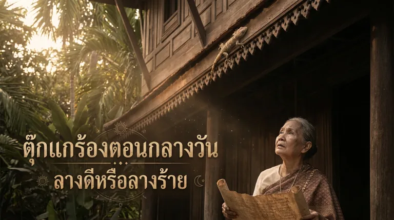 ตุ๊กแกร้องตอนกลางวันบอกอะไร คนโบราณมองเป็นลางดีหรือลางร้ายกันแน่