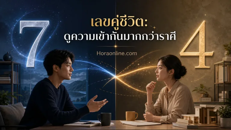 เลขคู่ชีวิต แสดง คนสองคนในความสัมพันธ์ที่มีท่าทีเปิดรับและกำลังสื่อสารกัน