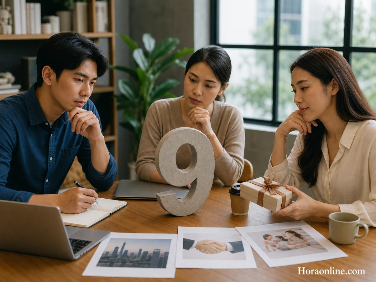 แสดงให้เห็นว่าความหมายของเลข 9 แตกต่างกันตามเป้าหมาย ประสบการณ์ และบริบทของแต่ละคน โดยไม่สื่อว่าเลขนี้เหมาะกับทุกคน